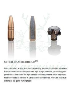 Sako .300WSM 11,7g 236A Super Hammerhead Golyós Lőszer