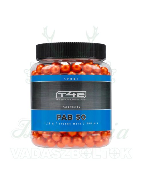 Umarex T4E Sport PAB 50 narancssárga, 500 db, 1,26 gr, cal.50, Paintball Lövedék 